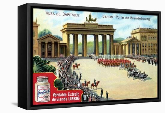 Views of Capitals: Brandenburg Gate, Berlin, C1900-null-Framed Stretched Canvas