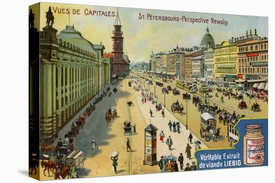 Views of Capitals: Nevsky Prospect, St Petersburg, C1900-null-Stretched Canvas