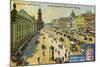 Views of Capitals: Nevsky Prospect, St Petersburg, C1900-null-Mounted Giclee Print