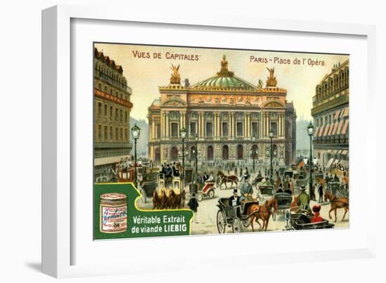 Views of Capitals: Place De L'Opera, Paris, C1900-null-Framed Giclee Print