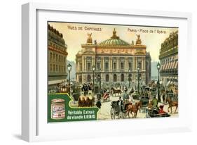 Views of Capitals: Place De L'Opera, Paris, C1900-null-Framed Giclee Print