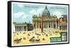 Views of Capitals: St Peter's Square, Rome, C1900-null-Framed Stretched Canvas