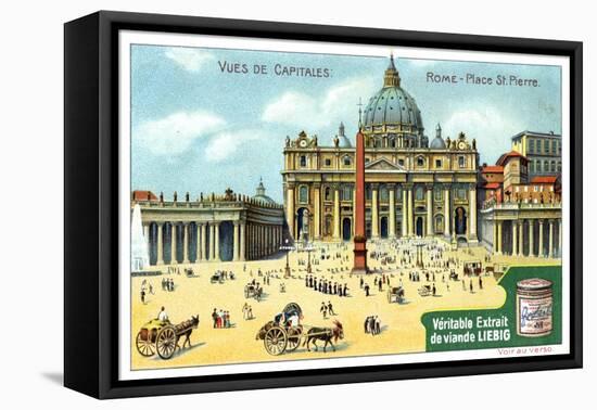 Views of Capitals: St Peter's Square, Rome, C1900-null-Framed Stretched Canvas