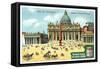 Views of Capitals: St Peter's Square, Rome, C1900-null-Framed Stretched Canvas