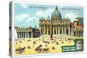 Views of Capitals: St Peter's Square, Rome, C1900-null-Stretched Canvas