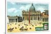 Views of Capitals: St Peter's Square, Rome, C1900-null-Stretched Canvas