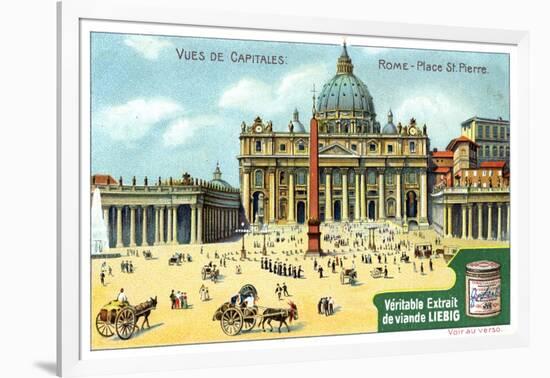 Views of Capitals: St Peter's Square, Rome, C1900-null-Framed Giclee Print