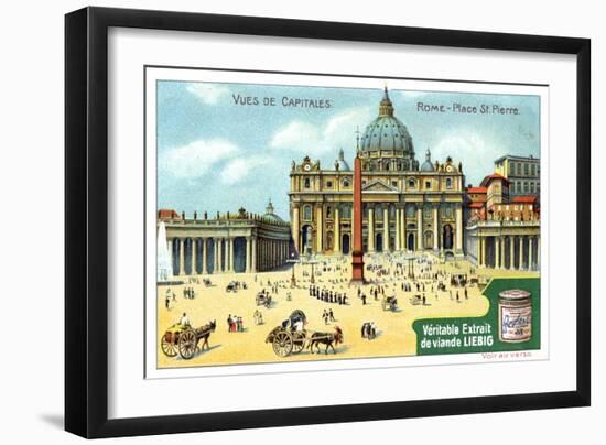 Views of Capitals: St Peter's Square, Rome, C1900-null-Framed Giclee Print