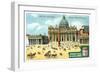 Views of Capitals: St Peter's Square, Rome, C1900-null-Framed Giclee Print