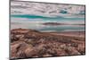 Views of Great Salt Lake at Antelope Island State Park, Utah, Usa. Desert Landscape, Water Reflecti-null-Mounted Photographic Print