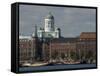 Views of Helsinki from Harbor with Lutheran Cathedral in Background, Helsinki, Finland-Nancy & Steve Ross-Framed Stretched Canvas