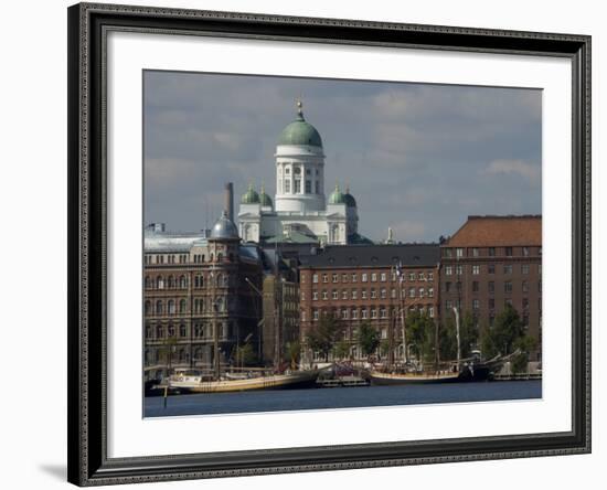 Views of Helsinki from Harbor with Lutheran Cathedral in Background, Helsinki, Finland-Nancy & Steve Ross-Framed Photographic Print