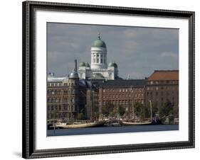 Views of Helsinki from Harbor with Lutheran Cathedral in Background, Helsinki, Finland-Nancy & Steve Ross-Framed Photographic Print