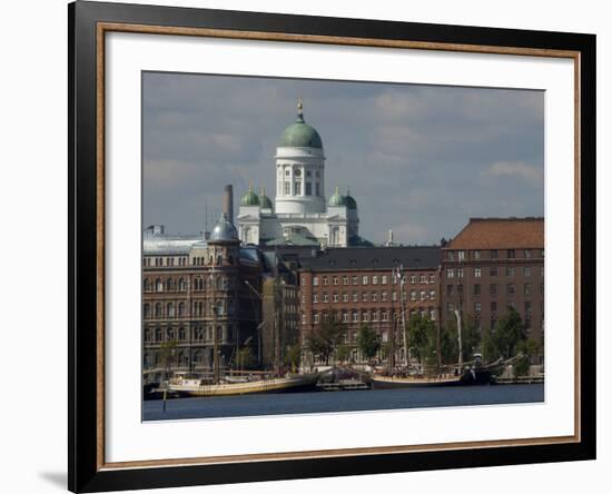 Views of Helsinki from Harbor with Lutheran Cathedral in Background, Helsinki, Finland-Nancy & Steve Ross-Framed Photographic Print