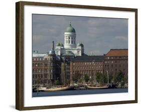 Views of Helsinki from Harbor with Lutheran Cathedral in Background, Helsinki, Finland-Nancy & Steve Ross-Framed Photographic Print