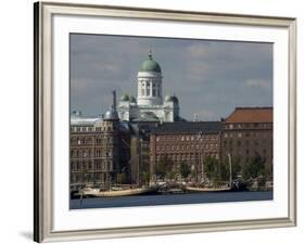 Views of Helsinki from Harbor with Lutheran Cathedral in Background, Helsinki, Finland-Nancy & Steve Ross-Framed Photographic Print