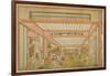 Views of Reception Rooms in Japan - Entertainments on the Day of the Rat in the Modern Style-Utagawa Toyoharu-Framed Giclee Print