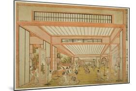 Views of Reception Rooms in Japan - Entertainments on the Day of the Rat in the Modern Style-Utagawa Toyoharu-Mounted Giclee Print