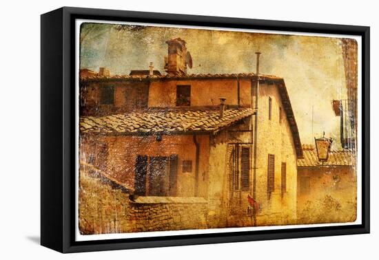 Views of Siena in Vintage Style-Timofeeva Maria-Framed Stretched Canvas