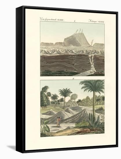 Views of Some Volcanoes in the Kingdom of New Spain in America-null-Framed Stretched Canvas