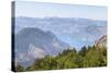 Views of the Bay of Kotor, Just Outside of Lovcen Nation Park, Njegusi, Montenegro, Europe-Charlie Harding-Stretched Canvas