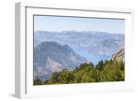 Views of the Bay of Kotor, Just Outside of Lovcen Nation Park, Njegusi, Montenegro, Europe-Charlie Harding-Framed Photographic Print