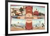 Views of the Brown Derby Restaurant, Retro-null-Framed Art Print