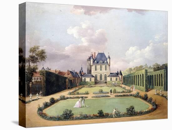 Views of the Chateau de Mousseaux and its Gardens-Jean François Hue-Stretched Canvas