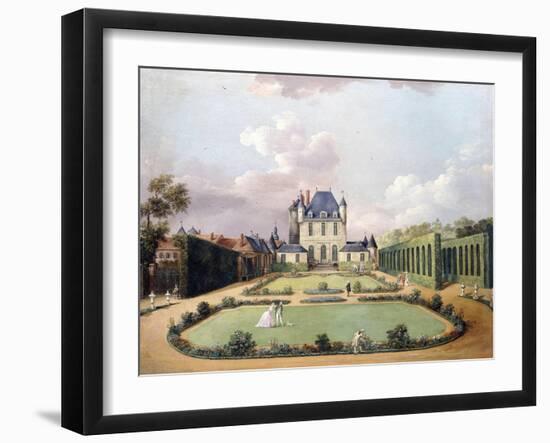 Views of the Chateau de Mousseaux and its Gardens-Jean François Hue-Framed Giclee Print