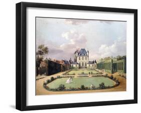 Views of the Chateau de Mousseaux and its Gardens-Jean François Hue-Framed Giclee Print