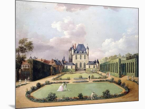Views of the Chateau de Mousseaux and its Gardens-Jean François Hue-Mounted Giclee Print