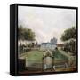 Views of the Chateau de Mousseaux and its Gardens-Jean François Hue-Framed Stretched Canvas