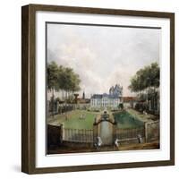 Views of the Chateau de Mousseaux and its Gardens-Jean François Hue-Framed Giclee Print