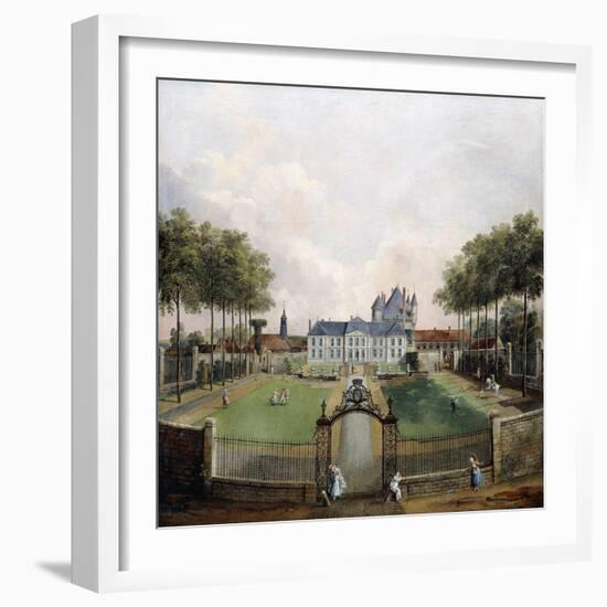 Views of the Chateau de Mousseaux and its Gardens-Jean François Hue-Framed Giclee Print