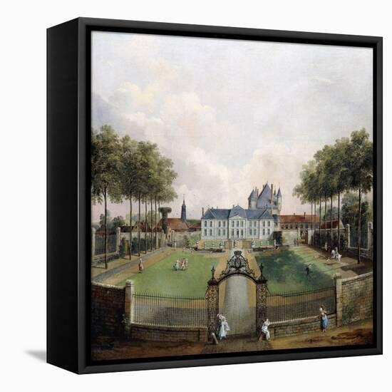 Views of the Chateau de Mousseaux and its Gardens-Jean François Hue-Framed Stretched Canvas