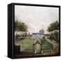 Views of the Chateau de Mousseaux and its Gardens-Jean François Hue-Framed Stretched Canvas