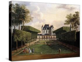 Views of the Chateau De Mousseaux and its Gardens-Jean-Francois Hue-Stretched Canvas