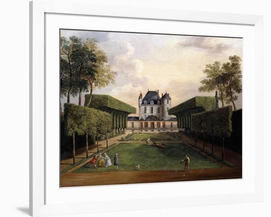 Views of the Chateau De Mousseaux and its Gardens-Jean-Francois Hue-Framed Giclee Print