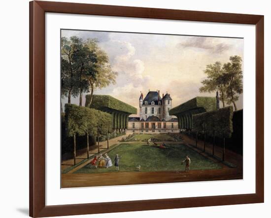 Views of the Chateau De Mousseaux and its Gardens-Jean-Francois Hue-Framed Giclee Print