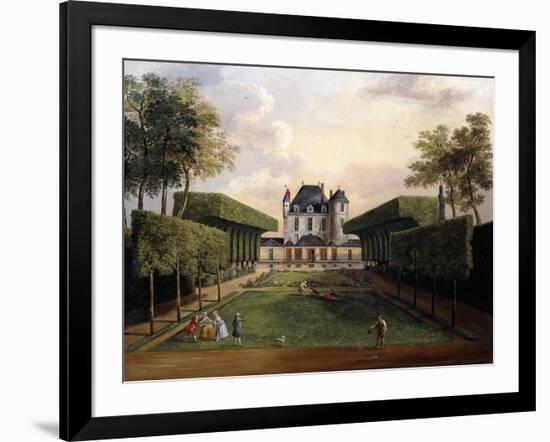 Views of the Chateau De Mousseaux and its Gardens-Jean-Francois Hue-Framed Giclee Print