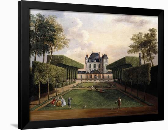 Views of the Chateau De Mousseaux and its Gardens-Jean-Francois Hue-Framed Giclee Print