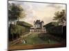 Views of the Chateau De Mousseaux and its Gardens-Jean-Francois Hue-Mounted Premium Giclee Print