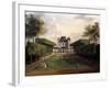 Views of the Chateau De Mousseaux and its Gardens-Jean-Francois Hue-Framed Giclee Print