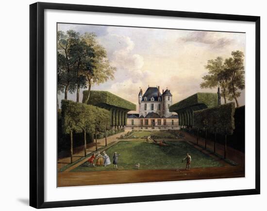 Views of the Chateau De Mousseaux and its Gardens-Jean-Francois Hue-Framed Giclee Print