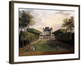 Views of the Chateau De Mousseaux and its Gardens-Jean-Francois Hue-Framed Giclee Print