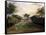 Views of the Chateau De Mousseaux and its Gardens-Jean-Francois Hue-Framed Stretched Canvas