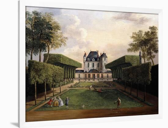 Views of the Chateau De Mousseaux and its Gardens-Jean-Francois Hue-Framed Giclee Print