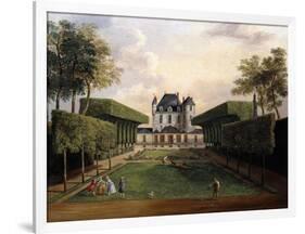 Views of the Chateau De Mousseaux and its Gardens-Jean-Francois Hue-Framed Giclee Print