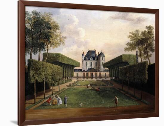 Views of the Chateau De Mousseaux and its Gardens-Jean-Francois Hue-Framed Giclee Print