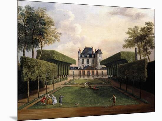 Views of the Chateau De Mousseaux and its Gardens-Jean-Francois Hue-Mounted Giclee Print